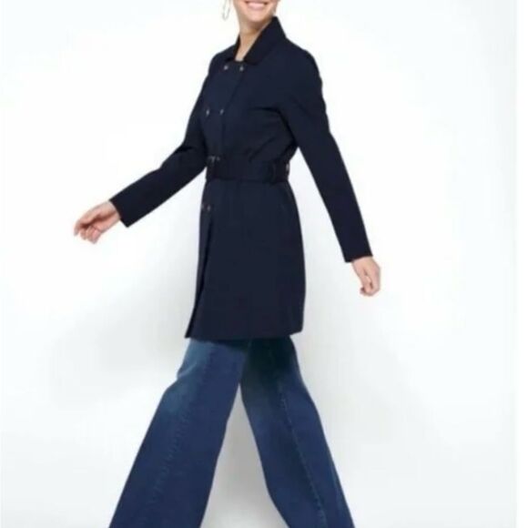 41 Hawthorn Crue Long Belted Trench Coat Beige 3X Stitch Fix NWT - Picture 4 of 7